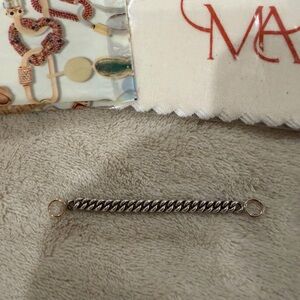 Marla Aaron “burnt end” silver and gold loops